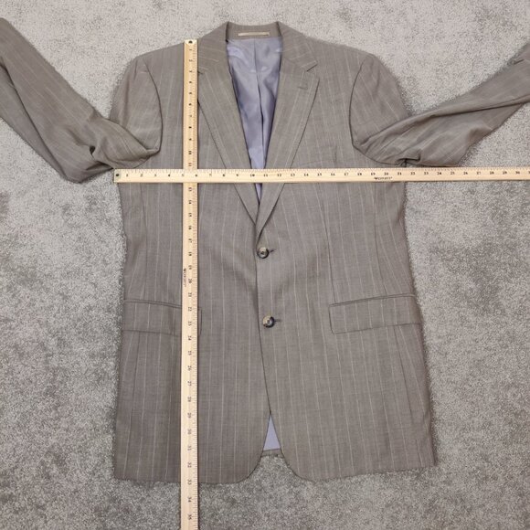 Hugo Boss Men's Pin Striped Blazer Jacket Size 44 Slim Fit Wool Quiet Luxury - Picture 6 of 8